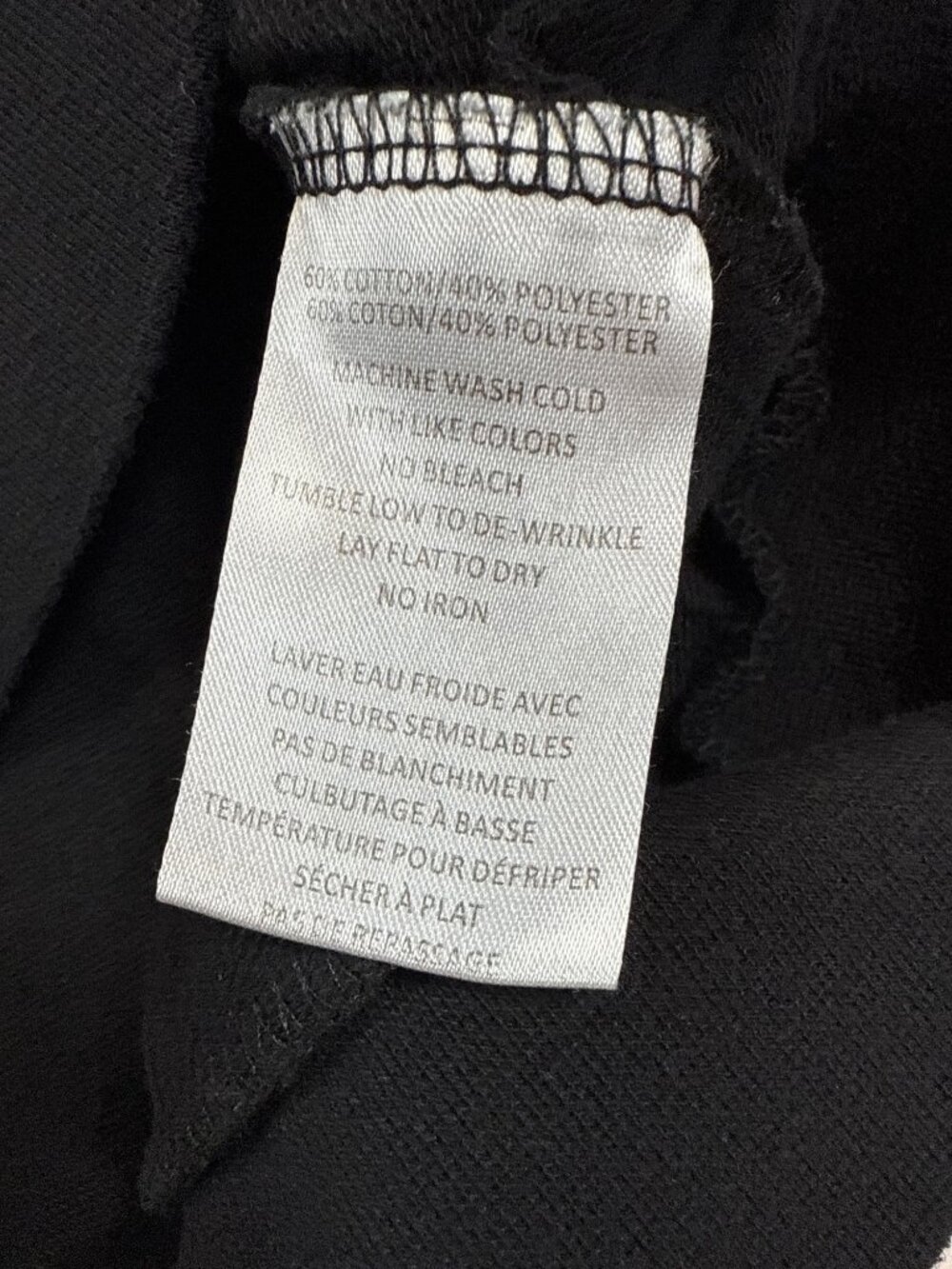 Robert Barakett Black Hoodie With Gray Lining Large Pullover (KK596) - Picture 7 of 8